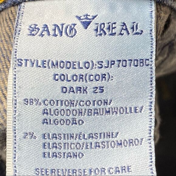 Sang Real | Factory Distressed Boot Cut Jeans - Picture 6 of 11